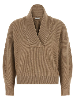 Brunello Cucinelli Beige Cashmere Cardigan