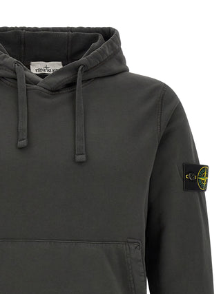 Stone Island Gray Cotton Sweatshirt