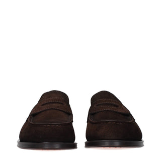 Santoni Suede Slip-On Loafers