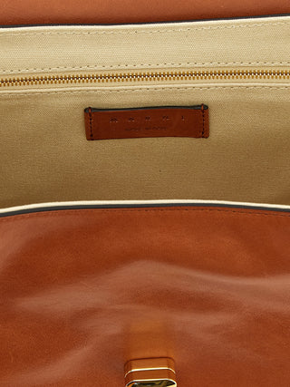 Marni Brown Calfskin Shoulder Bag