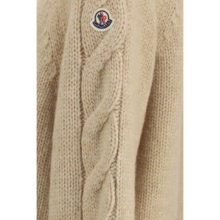 Moncler Beige Alpaca Vicugna Pacos Cardigan