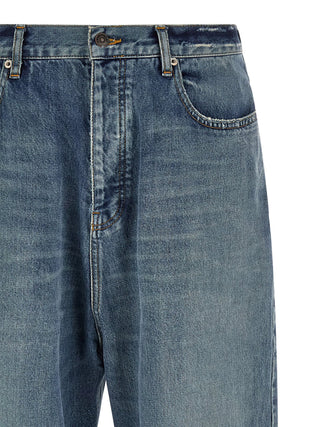 Balenciaga Blue Cotton Relaxed Fit Jeans