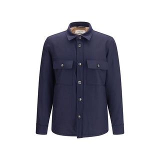 Jacob Cohen Blue Wool Oves Aries Full-Length Jacket