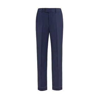 Brunello Cucinelli Blue Wool Oves Aries Dress Pants