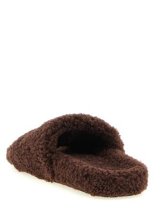 Balenciaga Brown Polyester Slides