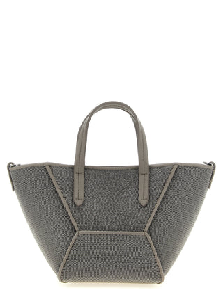 Brunello Cucinelli Gray Calfskin Handbag