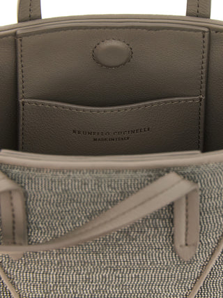 Brunello Cucinelli Gray Calfskin Handbag