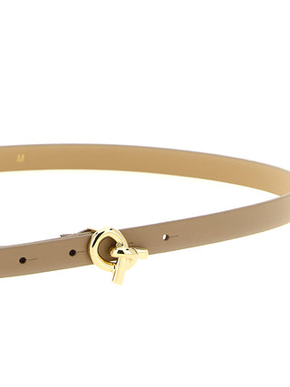 Fabiana Filippi Beige Leather Thin Belt