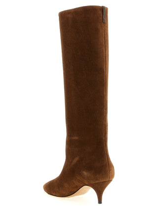 Fabiana Filippi Brown Suede Leather Over The Knee