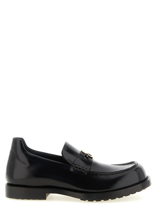 Balenciaga Black Calfskin Slip-On Loafers