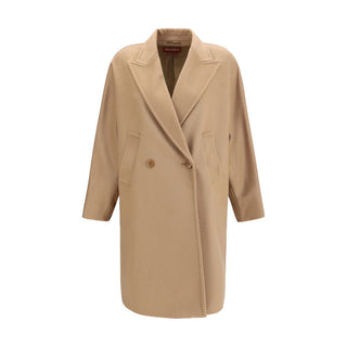 Max Mara Studio Double-Breasted Wool Drap Coat