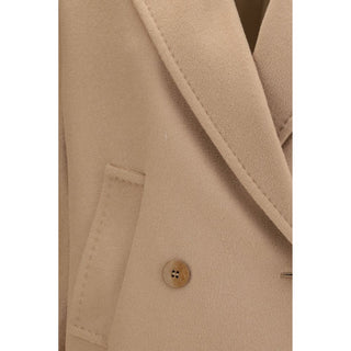 Max Mara Studio Double-Breasted Wool Drap Coat