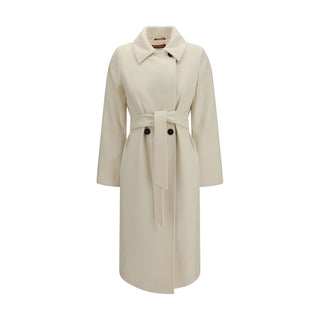 Max Mara Studio Double-Breasted Belted Wool Coat