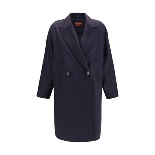 Max Mara Studio Peak Lapel Double-Breasted Wool Coat