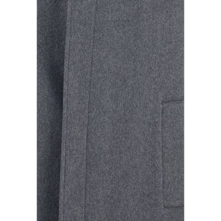 Lardini Gray Wool Oves Aries Coat