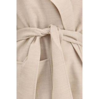 Fabiana Filippi Beige Wool Oves Aries Coat