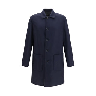 Etro Blue Wool Oves Aries Coat
