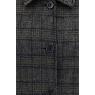 Etro Blue Wool Oves Aries Coat