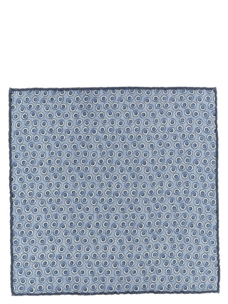 Brunello Cucinelli Blue Silk Pocket Square