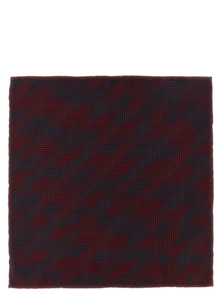 Brunello Cucinelli Bordeaux Silk Pocket Square