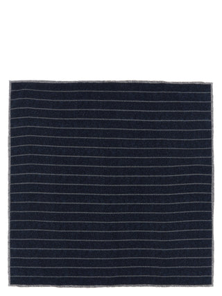 Brunello Cucinelli Blue Silk Pocket Square