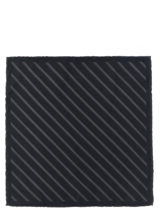 Brunello Cucinelli Gray Silk Pocket Square