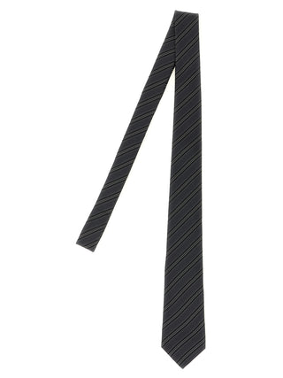Saint Laurent Gray Silk Tie