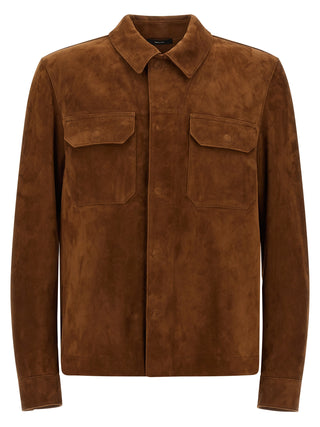 Tom Ford Brown Lamb Leather Leather Jacket