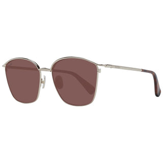 Max Mara Rectangular Gold-Tone Sunglasses