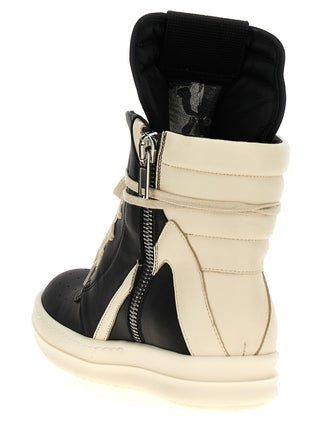 Rick Owens Geobasket High-Top Leather Sneakers
