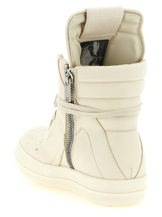 Rick Owens Geobasket High-Top Calfskin Sneakers