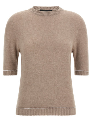 Fabiana Filippi Beige Virgin Wool Cardigan