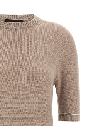 Fabiana Filippi Beige Virgin Wool Cardigan