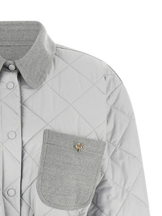 Fabiana Filippi Gray Polyester Shell Jacket