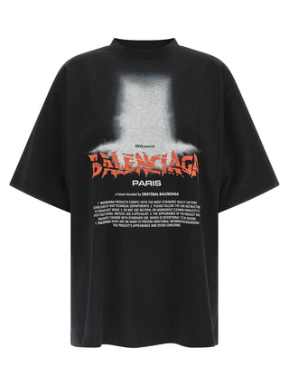 Balenciaga Black Cotton T-Shirt
