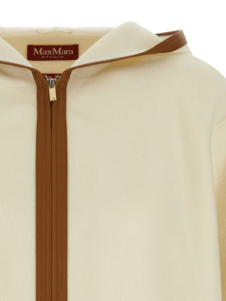Max Mara Studio Comica Hooded Wool Coat