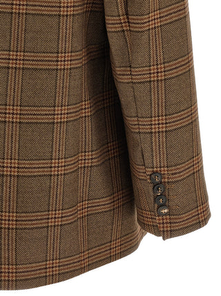 Max Mara Studio Alca Checked Wool Blazer