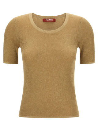 Max Mara Studio Sequoia Metallic Ribbed T-Shirt