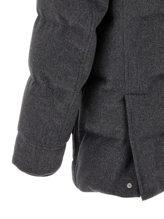 Brunello Cucinelli Gray Wool Parka