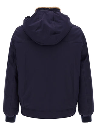Brunello Cucinelli Blue Polyamide Full-Length Jacket