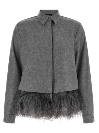 Fabiana Filippi Gray Virgin Wool Blouse