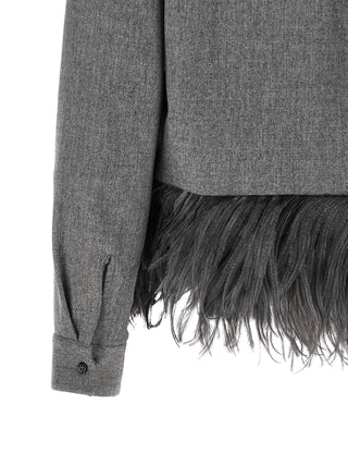 Fabiana Filippi Gray Virgin Wool Blouse
