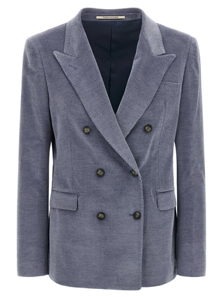 Tagliatore Blue Cotton Blazer