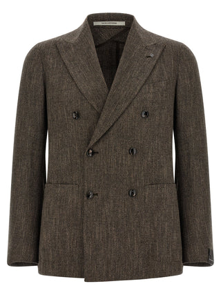 Tagliatore Brown Virgin Wool Blazer
