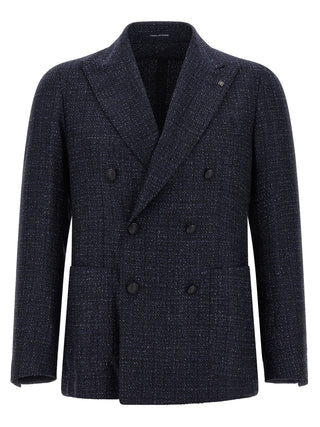 Tagliatore Blue Virgin Wool Blazer