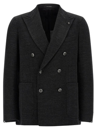 Tagliatore Gray Polyester Blazer