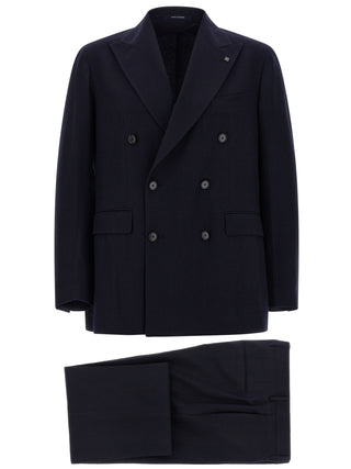 Tagliatore Blue Virgin Wool Two-Piece Suit