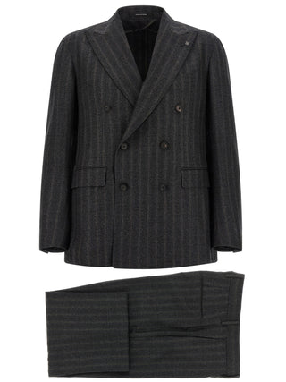 Tagliatore Gray Virgin Wool Two-Piece Suit