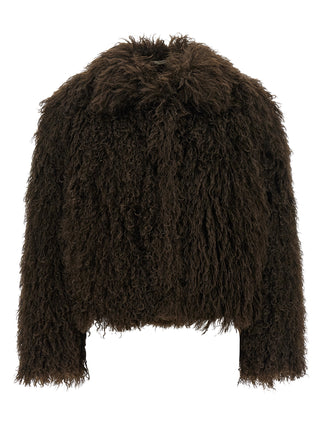 Tagliatore Brown Polyester Full-Length Jacket
