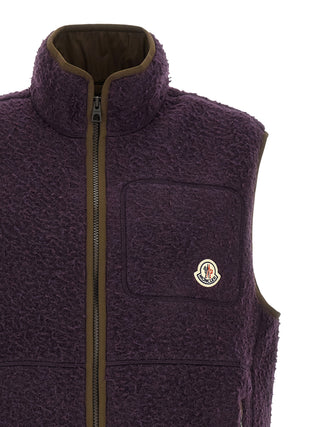 Moncler Purple Polyester Sleeveless Jacket